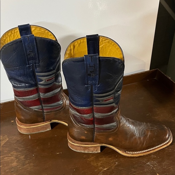 Tin Haul Brown and Blue Cowboy Boots - Picture 6 of 7